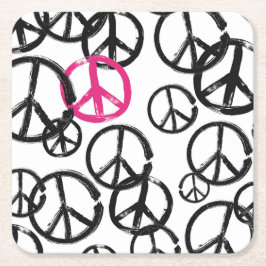 Friedenssymbol Rechteckiger Pappuntersetzer