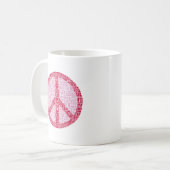 Friedenssymbol (rot) kaffeetasse (Vorderseite Links)