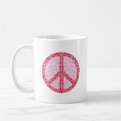 Friedenssymbol (rot) kaffeetasse (Links)