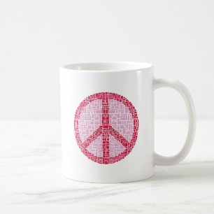 Friedenssymbol (rot) kaffeetasse