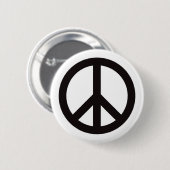 Friedenssymbol - Schwarz Button (Vorne & Hinten)