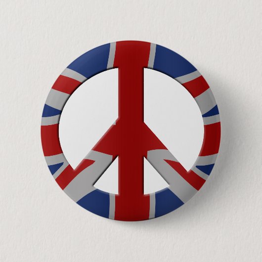 Friedenssymbol und Union Jack Button (Vorderseite)
