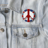 Friedenssymbol und Union Jack Button (Beispiel)
