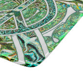 Friedenssymbol, Yin Yang, Baum des Lebens im Grün Schneidebrett (Ecke)