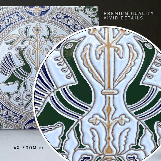 Friedenssymbolismus Belle Epoque Art Déco Fliese