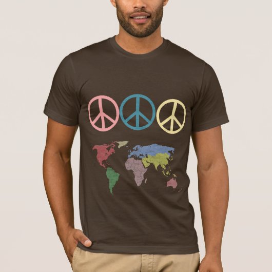 Friedenssymbolwelt T-Shirt (Vorderseite)