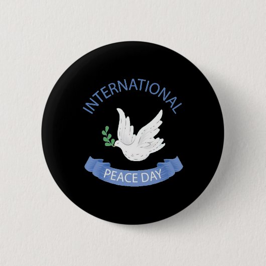 Friedenstag auf Erden Internationaler Friedenstag Button (Vorderseite)