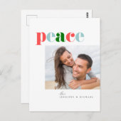 Friedenstag | FÜGEN SIE IHR FAMILIENFOTO HINZU Postkarte (Vorne/Hinten)