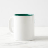 Friedenstaube 1, beten für Frieden Zweifarbige Tasse (Vorderseite Links)