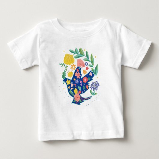 Friedenstaube Baby T-shirt (Vorderseite)