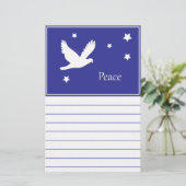 Friedenstaube Briefpapier (Stehend Vorderseite)