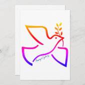 Friedenstaube Feiertagskarte (Vorne/Hinten)