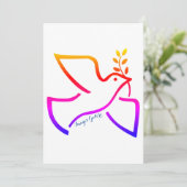 Friedenstaube Feiertagskarte (Stehend Vorderseite)