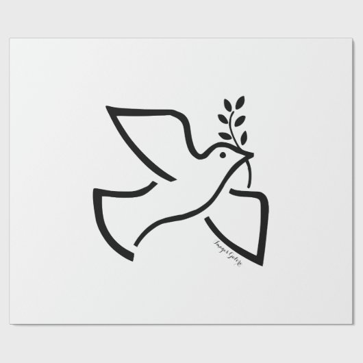 Friedenstaube Geschenkpapier (Flach)