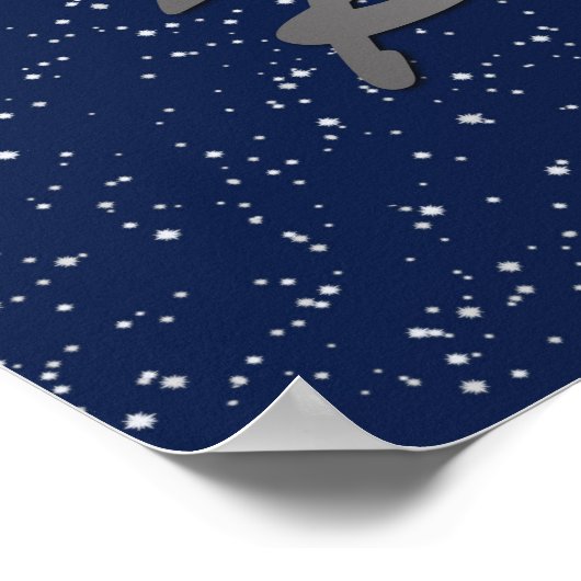 Friedenstaube in Silver auf dem Hintergrund des St Poster (Ecke)