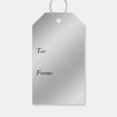 Friedenstaube in Silver Gray gegen den Sternenhimm Geschenkanhänger (Rückseite)