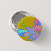 Friedenstaube, kein Kriegsgelb Button (Vorne & Hinten)