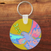 Friedenstaube, kein Kriegsgelb Schlüsselanhänger (Vorderseite)