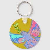 Friedenstaube, kein Kriegsgelb Schlüsselanhänger (Rückseite)