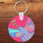 Friedenstaube, kein kriegsheißes Rosa Schlüsselanhänger (Vorderseite)