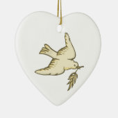 Friedenstaube Keramik Ornament (Rechts)