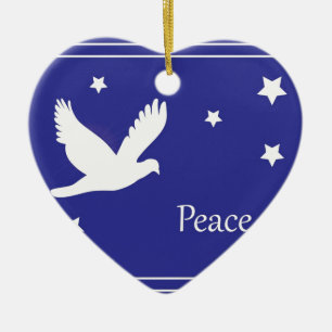 Friedenstaube Keramikornament