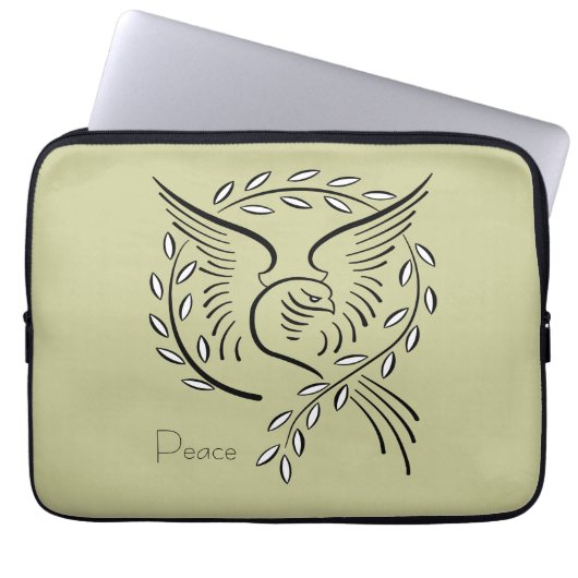 Friedenstaube Laptopschutzhülle (Vorderseite)