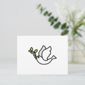 Friedenstaube Postkarte (Stehend Vorderseite)