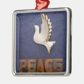 Friedenstaube-Quadrat Ornament Aus Metall (Links)
