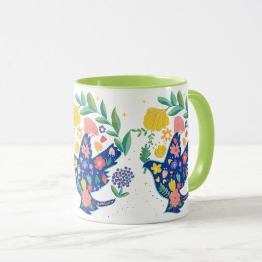 Friedenstaube Tasse (VorderseiteRechts)