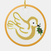 Friedenstaube und Keramik Jesus Peace Ornament (Hinten)