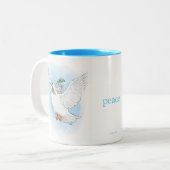 Friedenstaube und MäuseTasse Zweifarbige Tasse (Vorderseite Links)