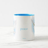 Friedenstaube und MäuseTasse Zweifarbige Tasse (Mittel)