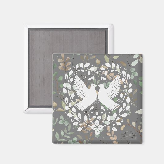 Friedenstauben 2 magnet (Vorderseite/Rückseite)