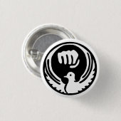 Friedenstauben-Knopf Button (Vorne & Hinten)