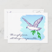 Friedenstauben-kundenspezifische Postkarte (Vorne/Hinten)