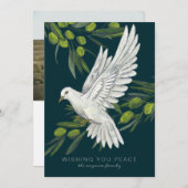 Friedenstauben und Olivenzweige Feiertagskarte (Vorne/Hinten)