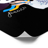 Friedenstaubenmädchen Unterstützung der Ukraine mi Poster (Ecke)