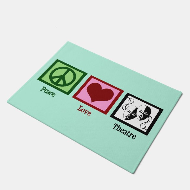 Friedenstheater Liebe Fußmatte (Schrägansicht)