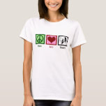 Friedenstheater Niedliche Liebe T-Shirt<br><div class="desc">Ein Friedensschild, ein Herz und die theatralischen Masken von traurig und glücklich. Ein großartiges Theater-T - Shirt-Geschenk für Schauspieler, Schauspielerin, Dramatikerin oder Set-Designerin. Hübsche T-Shirts im Theater.</div>