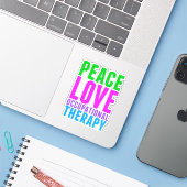Friedenstherapie Liebe Aufkleber (Laptop mit iPhone)