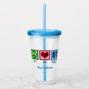 Friedenstherapie Liebe Berufliche Therapie Niedlic Acryltrinkbecher