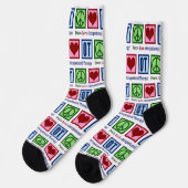 Friedenstherapie Liebe Berufliche Therapie Niedlic Socken (Linkes Detail)