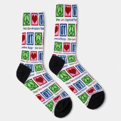 Friedenstherapie Liebe Berufliche Therapie Niedlic Socken (Rechts)