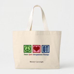 Friedenstherapie Liebe Berufliche Therapie Persona Jumbo Stoffbeutel