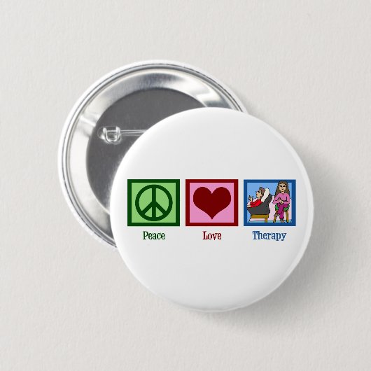 Friedenstherapie Liebe Button (Vorne & Hinten)
