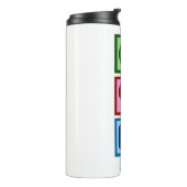 Friedenstherapie Liebe OT Monogramm Thermosbecher (Nach links gedreht)