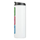 Friedenstherapie Liebe OT Monogramm Thermosbecher (Nach rechts gedreht)