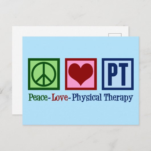 Friedenstherapie Physikalische Liebe Postkarte (Vorne/Hinten)