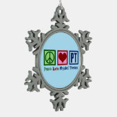 Friedenstherapie Physikalische Liebe Schneeflocken Zinn-Ornament (Links)